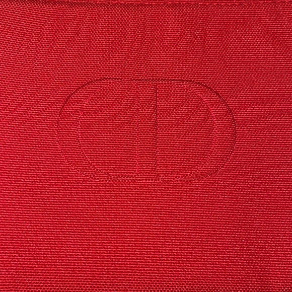 Brand new Christian Dior make up case canvas color is red. - Picture 2 of 9